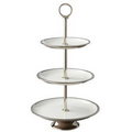 Hammered Enameled 3 Tier Serving Stand